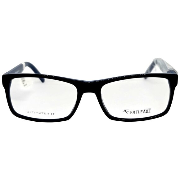 Fatheadz HS Gary Rx Navy Blue Rectangular Eyeglass Frames 58-18-150 Ultimate Fit - Picture 1 of 8